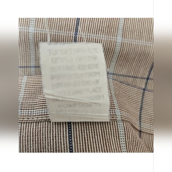 Croft & Barrow Single Needle Tailoring Wrinkle Resistant Size 17 32/33 Brown - Picture 10 of 10